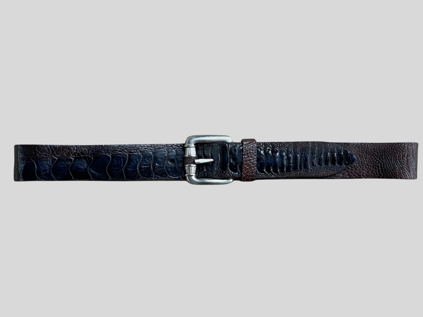 Gürtel Straußenleder 4 cm breit 90 cm Handbemalt