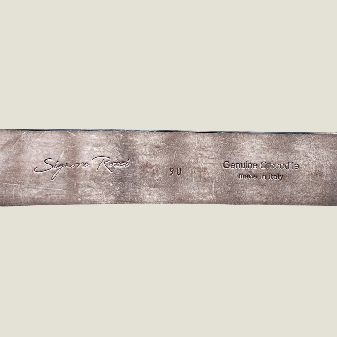 Krokodilleder Gürtel 4 cm breit 90 cm handbemalt |