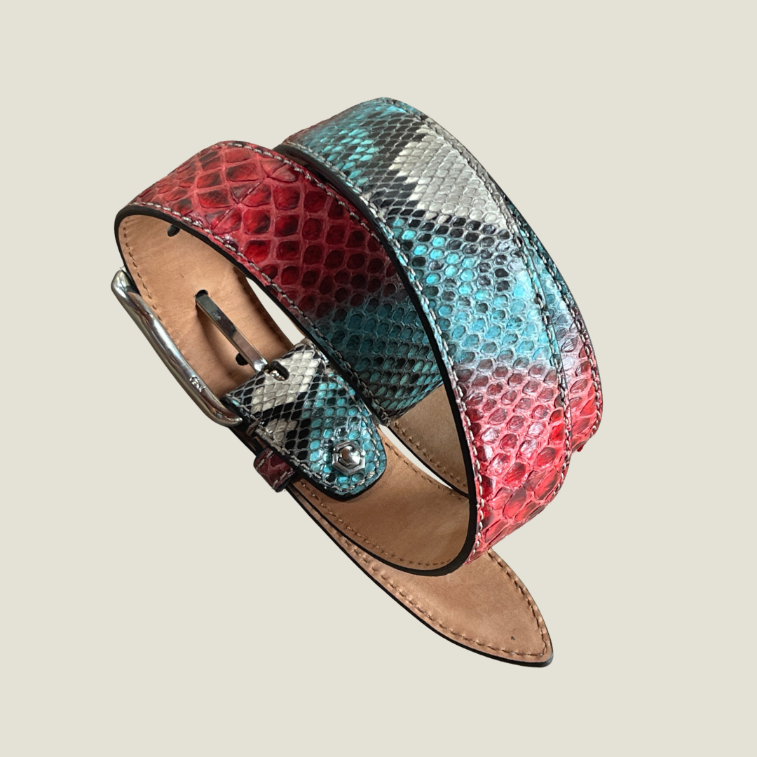 Pythonleder Gürtel 3,5 cm breit Unisex