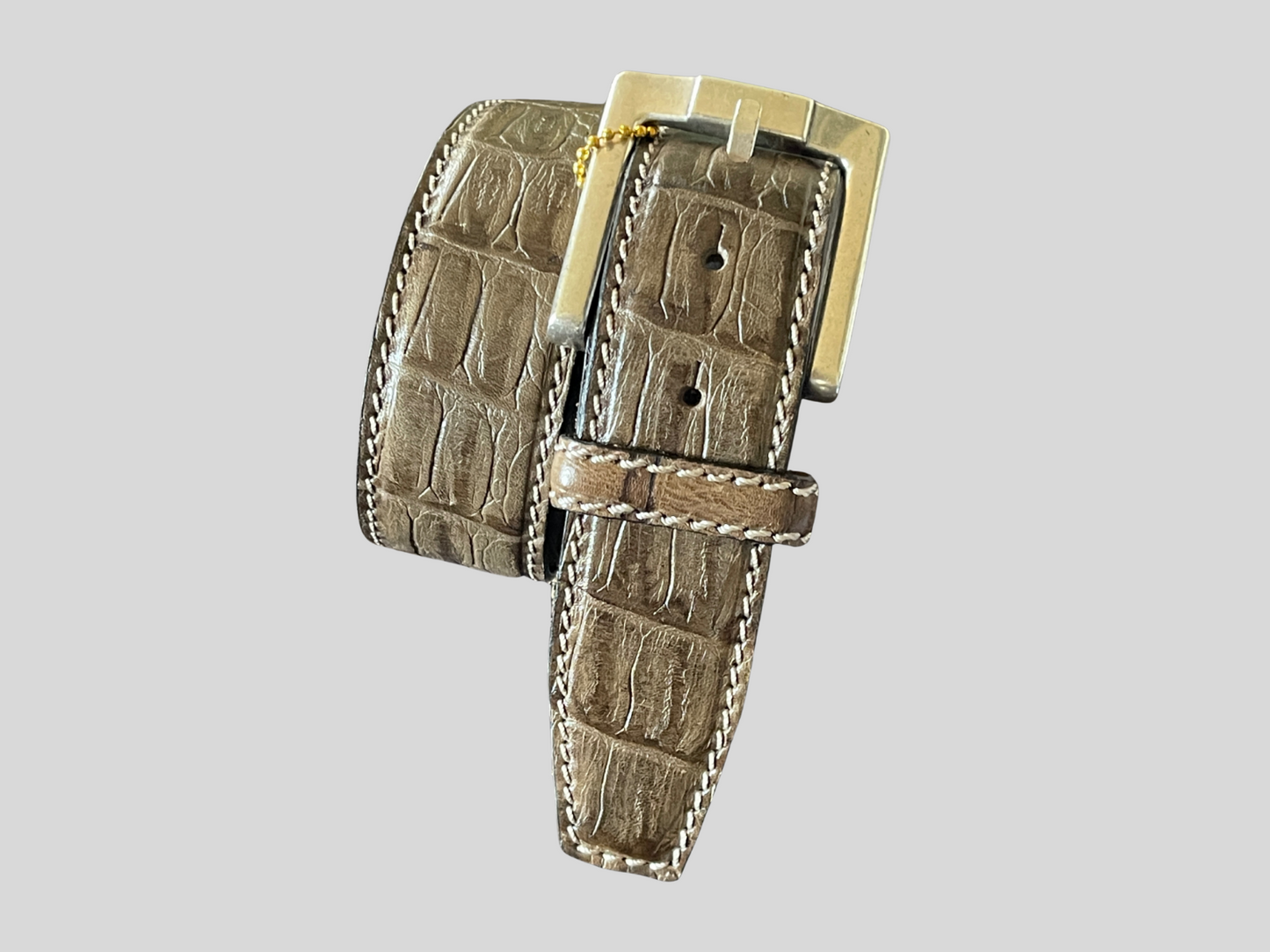 VMP Ledergürtel 4 cm breit 85 cm Krokodil Prägung