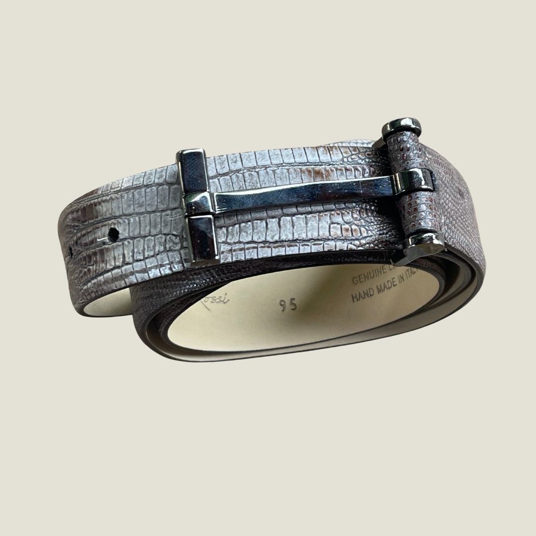 Ledergürtel Echsenprägung 3 cm breit 95 cm