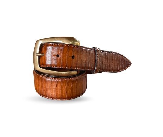Kobraleder Gürtel 4 cm breit 90 cm Unisex Handgearbeitet