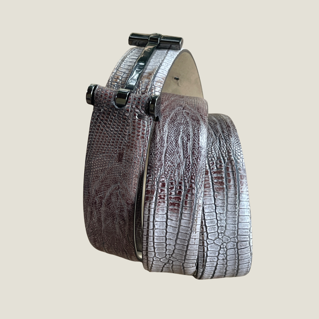 Ledergürtel Echsenprägung 3 cm breit 95 cm