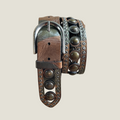 Ledergürtel 95 cm Camouflage Nieten Unisex
