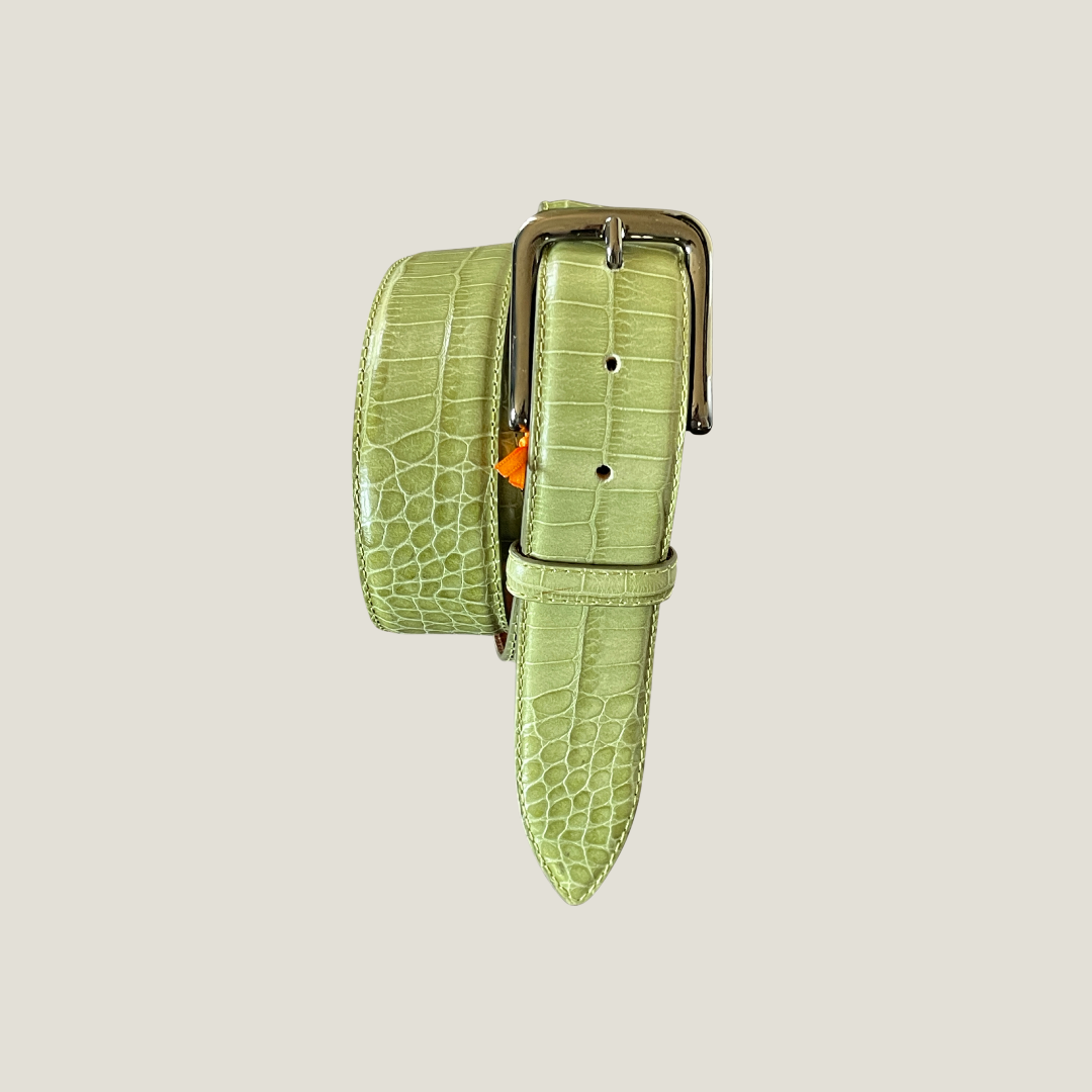 Ledergürtel aus Krokodil Prägung