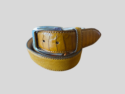 Straußenleder Gürtel 3,5 cm breit 90 cm