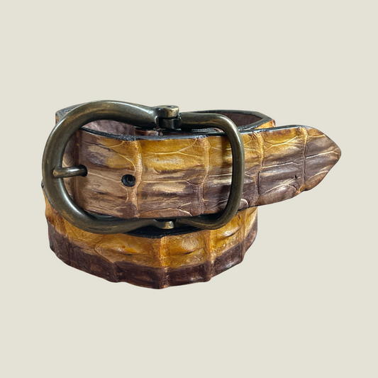 Krokodilleder Gürtel Handbemalt 4 cm breit 95 cm