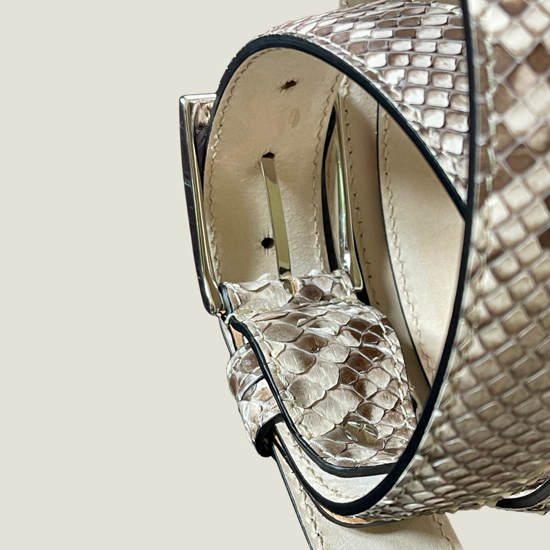 Pythonleder Gürtel 3,5 cm handgefertigt Italien Unisex