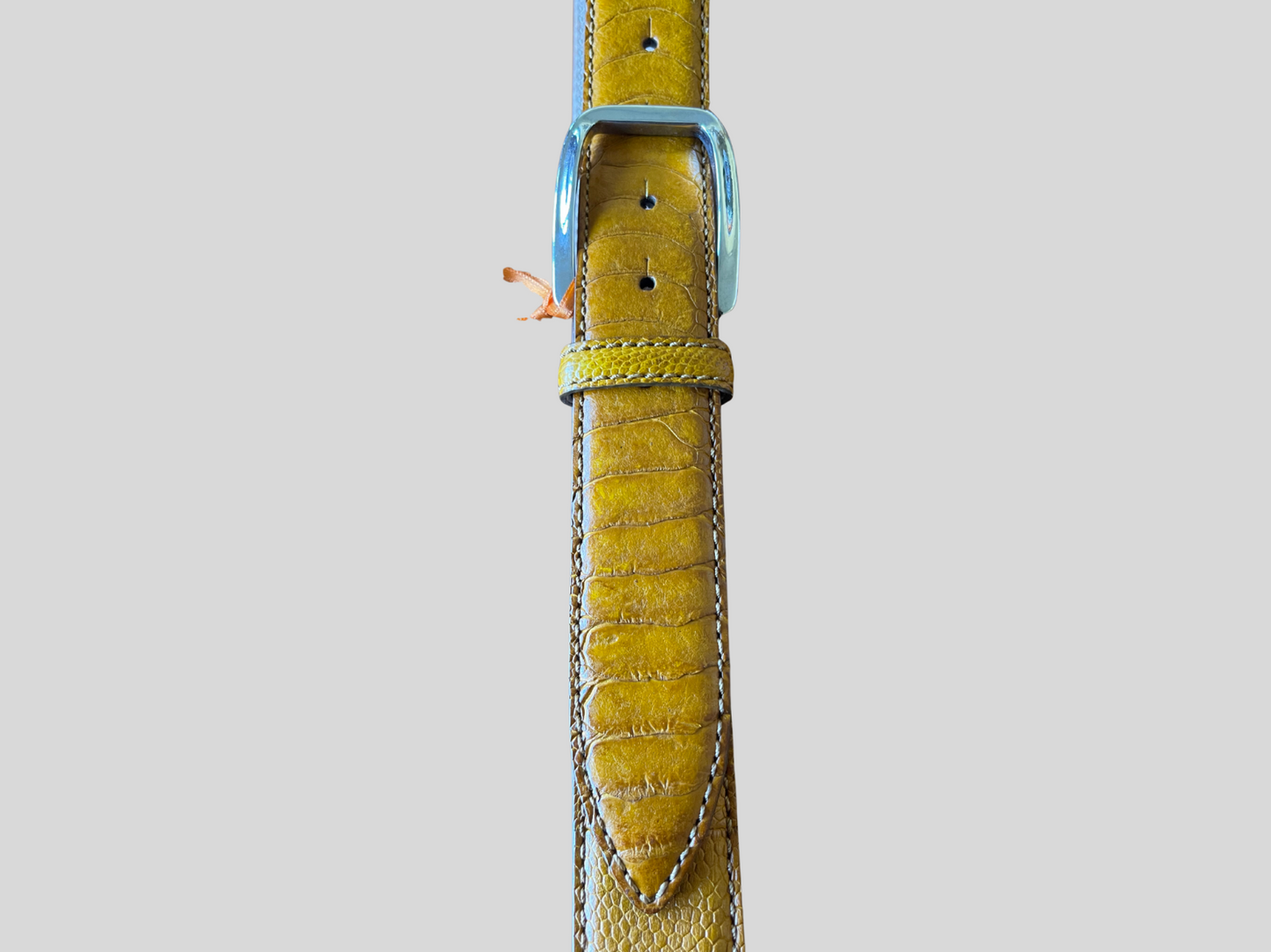 Straußenleder Gürtel 3,5 cm breit 90 cm