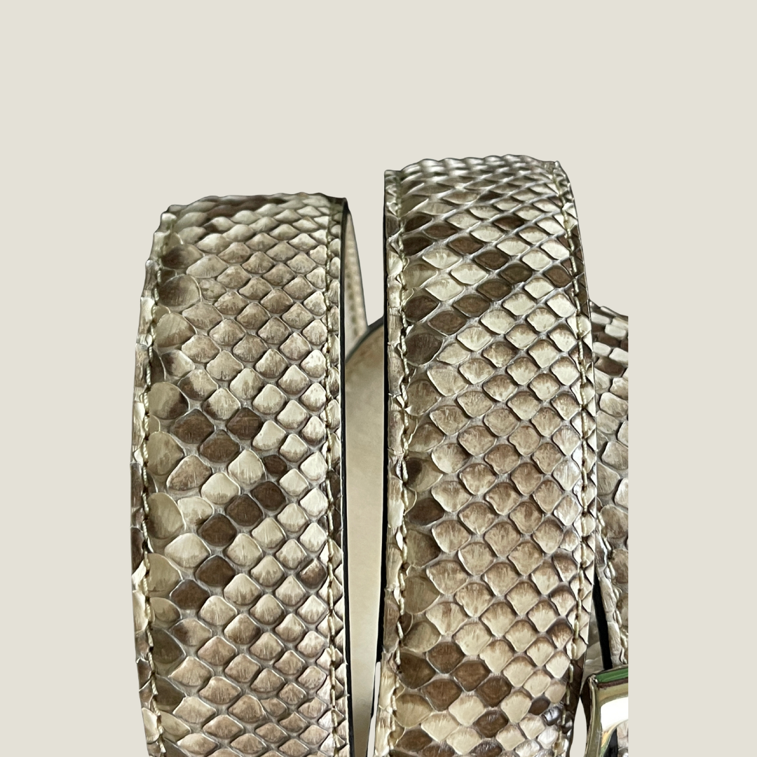 Pythonleder Gürtel 3,5 cm handgefertigt Italien Unisex