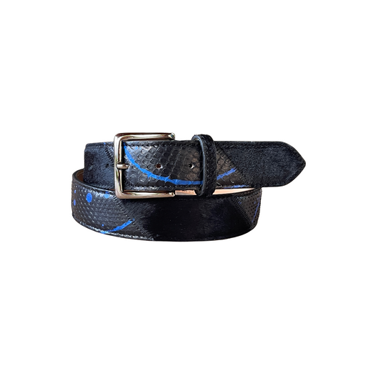 Patch Fell-/ Python Ledergürtel 4 cm breit Handmade Unisex