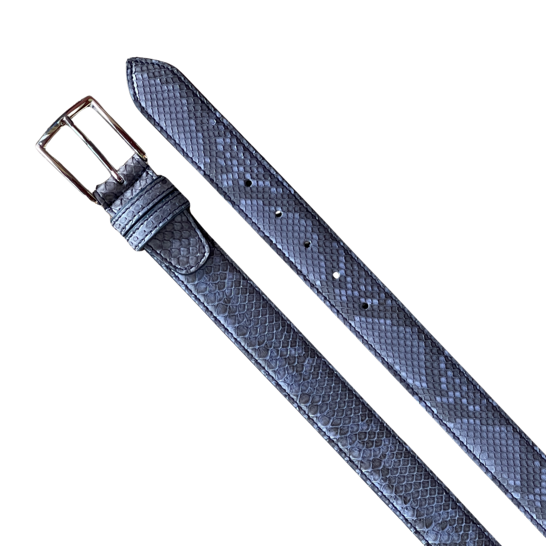 Pythonleder Gürtel 3,5 cm breit Handgefertigt