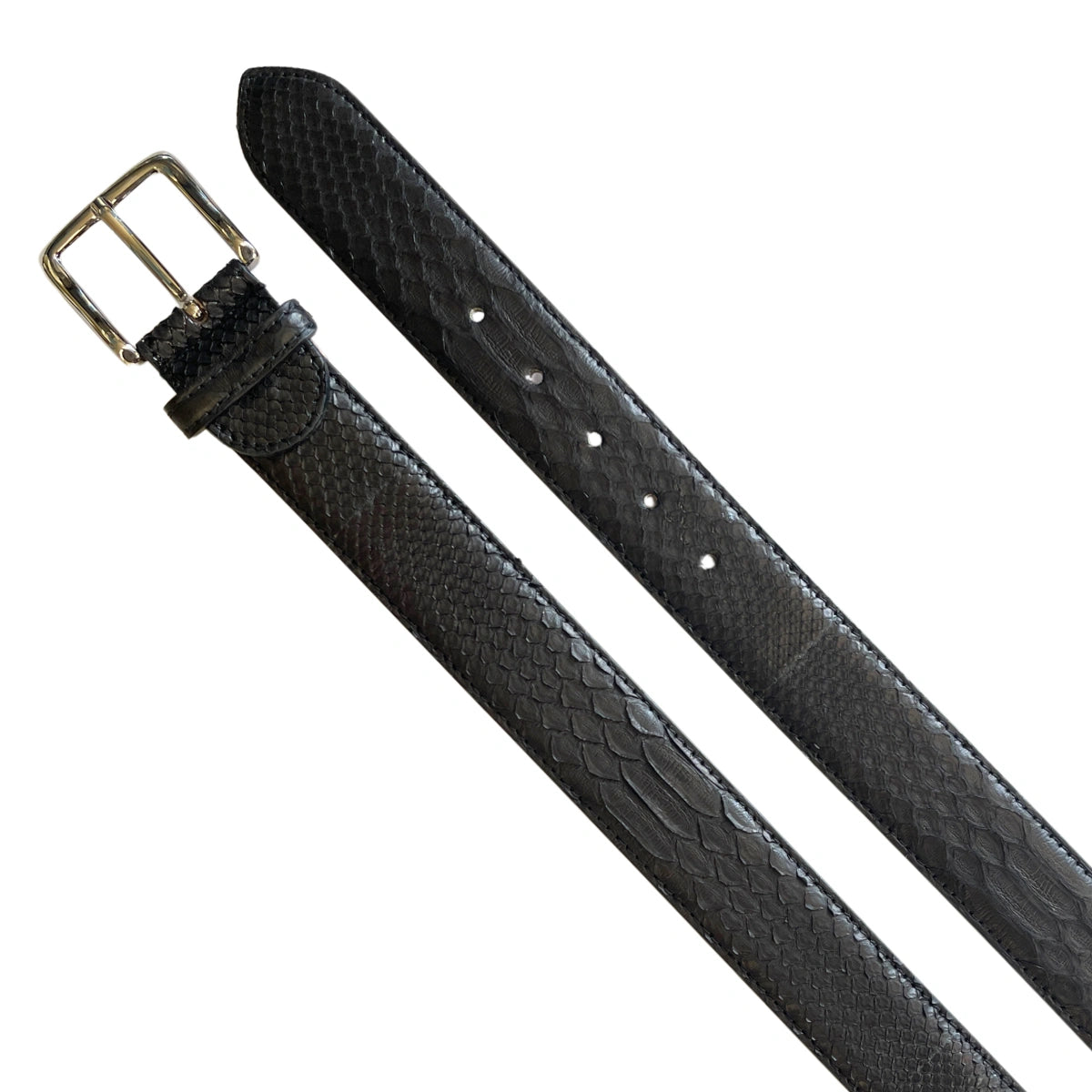 Pythonleder Gürtel 4 cm breit Unisex Handarbeit Italien