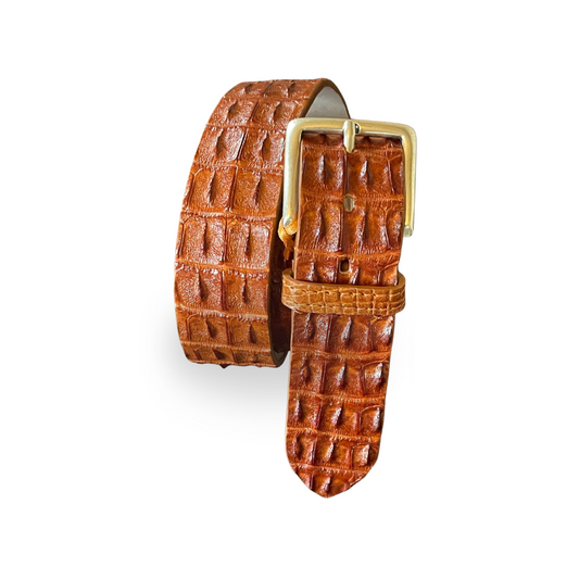 Krokodilleder Gürtel 4 cm breit Unisex Handgefertigt