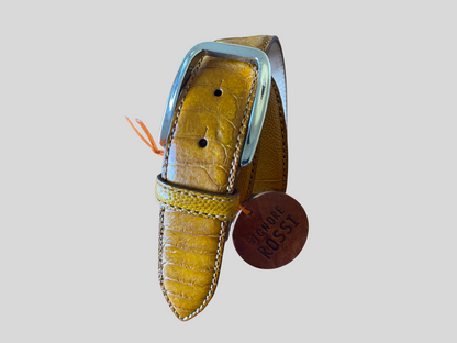 Straußenleder Gürtel 3,5 cm breit 90 cm