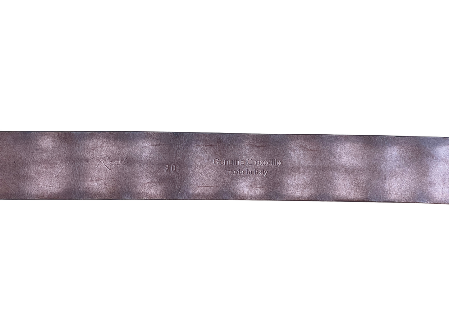 Krokodilleder Gürtel 4 cm breit 90 cm Unisex Handbemalt