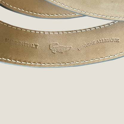 Alligatorleder Gürtel 3,5 cm breit handarbeit Unisex