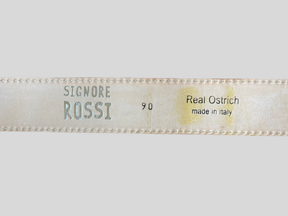 Straußenleder Gürtel 3,5 cm breit 90 cm