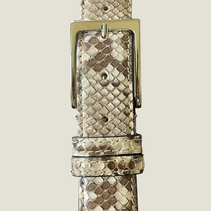 Pythonleder Gürtel 3,5 cm handgefertigt Italien Unisex