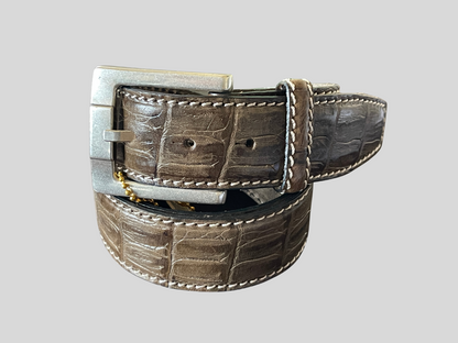 VMP Ledergürtel 4 cm breit 85 cm Krokodil Prägung