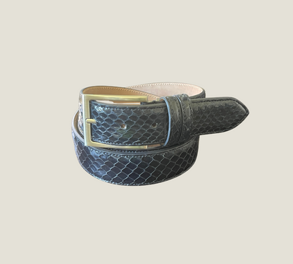Pythonleder Gürtel 3,5 cm breit Handgefertigt