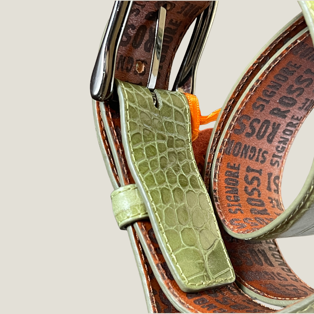 Ledergürtel aus Krokodil Prägung