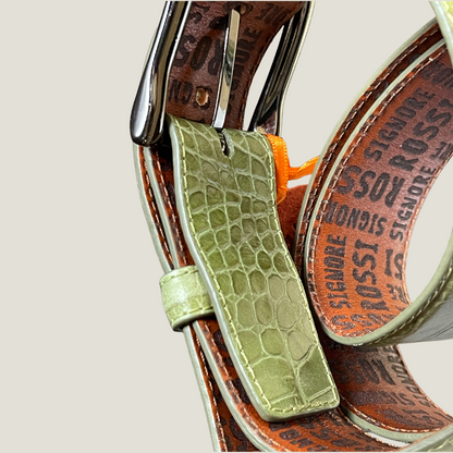 Ledergürtel aus Krokodil Prägung