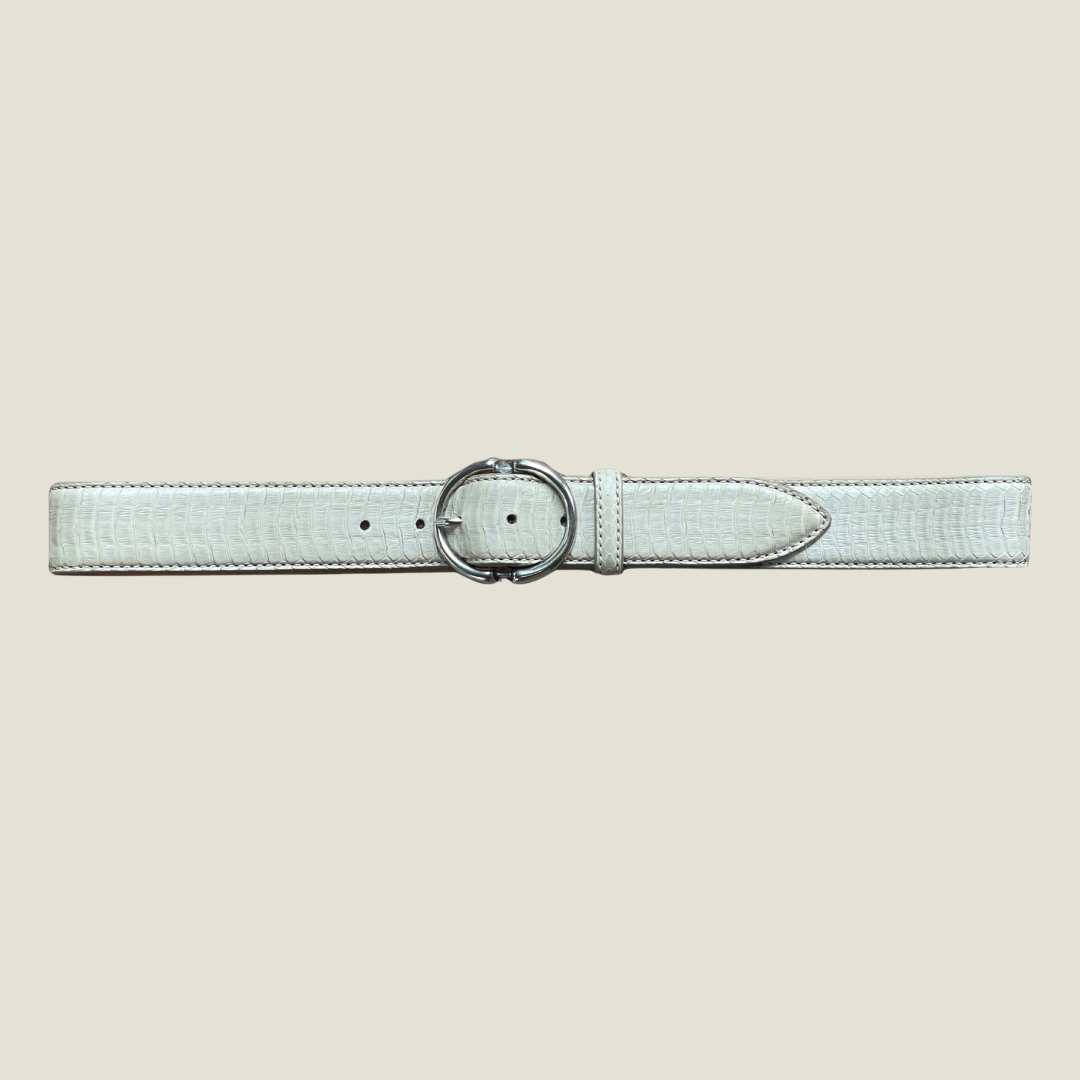 Kobraleder Gürtel 4 cm breit 90 cm Handgefertigt