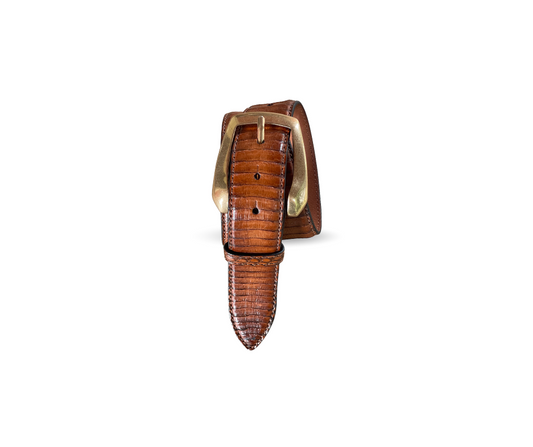 Kobraleder Gürtel 4 cm breit 90 cm Unisex Handgearbeitet
