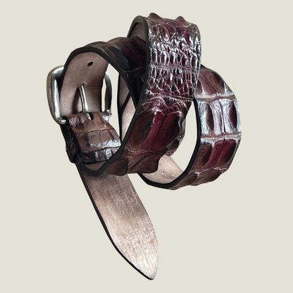 Krokodilleder Gürtel 4 cm breit 90 cm handbemalt |