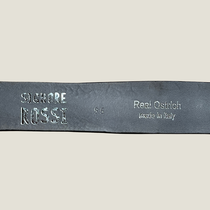 Straußenleder Gürtel 3,5 cm breit 95 cm Handbemalt Unisex