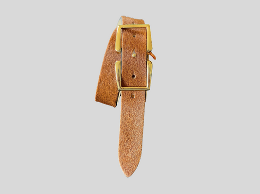 Fell Ledergürtel Rindsleder 3 cm breit 90 cm Unisex Handgefertigt