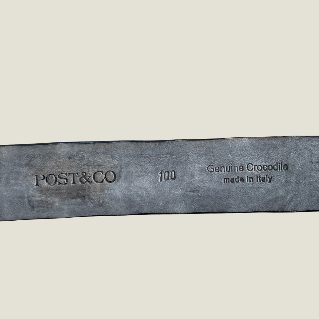 Gürtel echt Krokodilleder 4 cm breit 100 cm Handbemalt