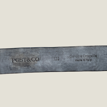 Gürtel echt Krokodilleder 4 cm breit 100 cm Handbemalt