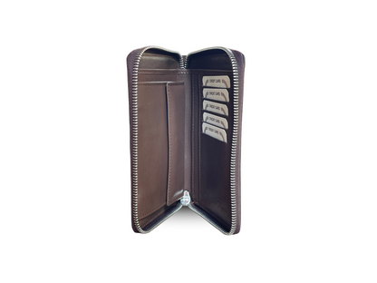 Kobraleder Geldbörse Braun Handbemalt Italien