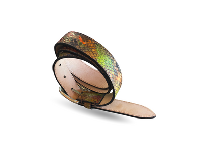 Pythonleder 3 cm breit Gürtel 90 cm Handgemacht