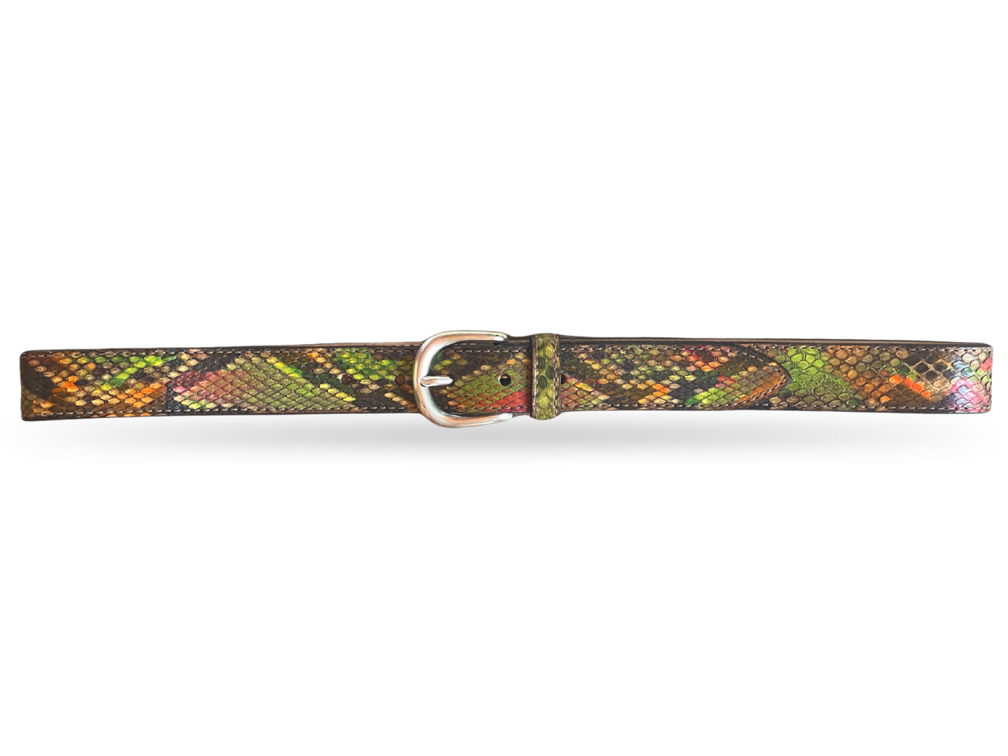 Pythonleder 3 cm breit Gürtel 90 cm Handgemacht