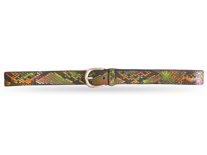 Pythonleder 3 cm breit Gürtel 90 cm Handgemacht