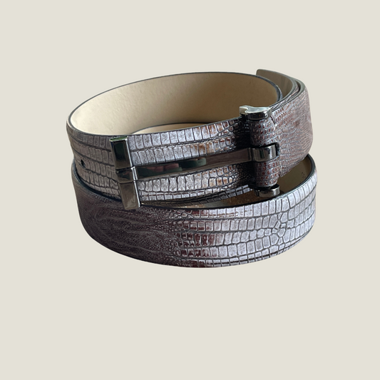 Ledergürtel Echsenprägung 3 cm breit 95 cm