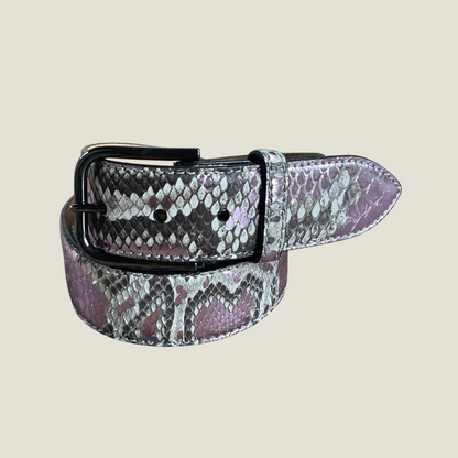 Pythonleder Gürtel 4 cm breit 90 cm Handmade Unisex