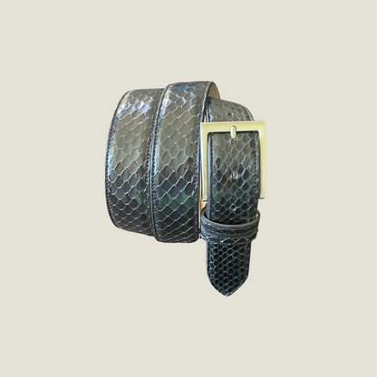 Pythonleder Gürtel 3,5 cm breit Handgefertigt