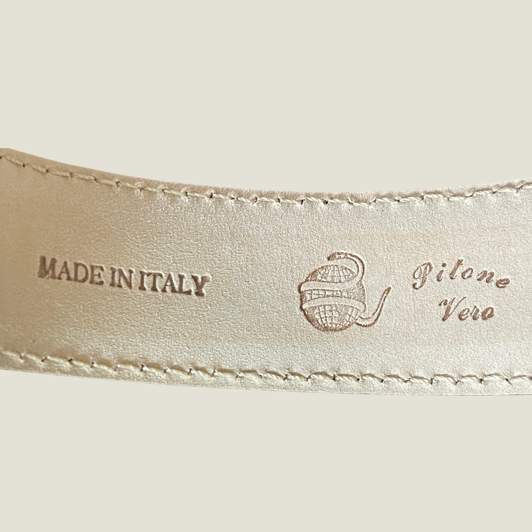 Pythonleder Gürtel 3,5 cm handgefertigt Italien Unisex