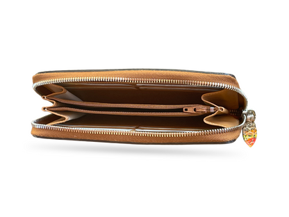 Geldbörse Pythonleder handbemalt Italien