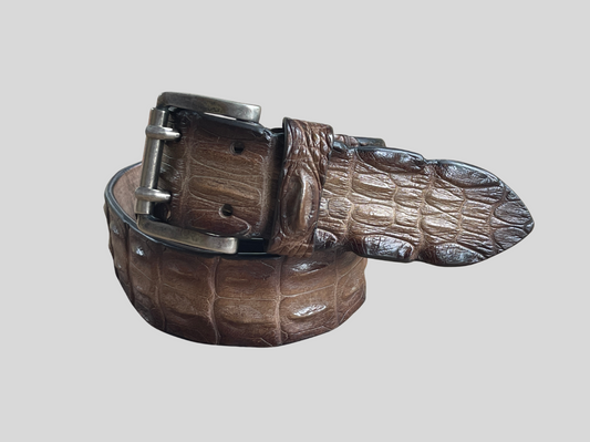 Post & Co Krokodilleder Gürtel Handbemalt 4,5 cm breit 90 cm Unisex