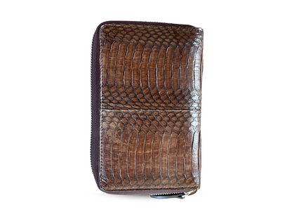 Kobraleder Geldbörse Braun Handbemalt Italien