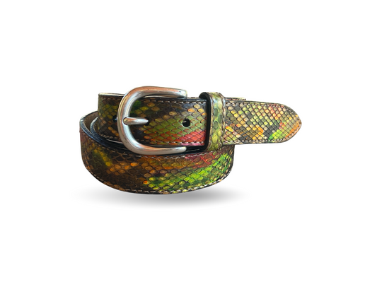 Pythonleder 3 cm breit Gürtel 90 cm Handgemacht