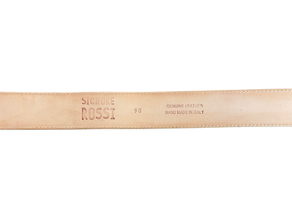 Nubuk Rindsleder Damen Gürtel 90 cm Beige