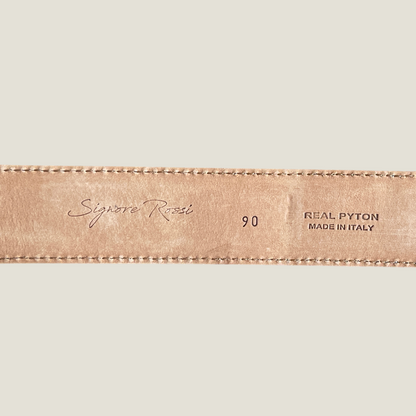 Pythonleder Gürtel 4 cm breit 90 cm Handmade Unisex