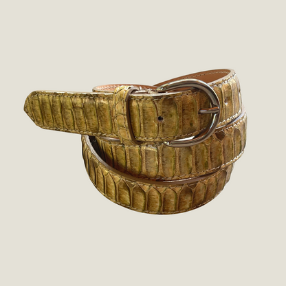 Pythonleder Gürtel handgefertigt 3 cm breit