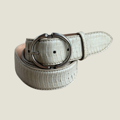 Kobraleder Gürtel 4 cm breit 90 cm Handgefertigt